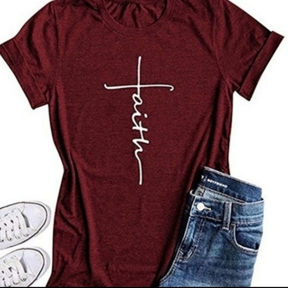 Faith Logo Tee last one color white - Picture 2 of 6